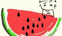 人在吃瓜怎么画